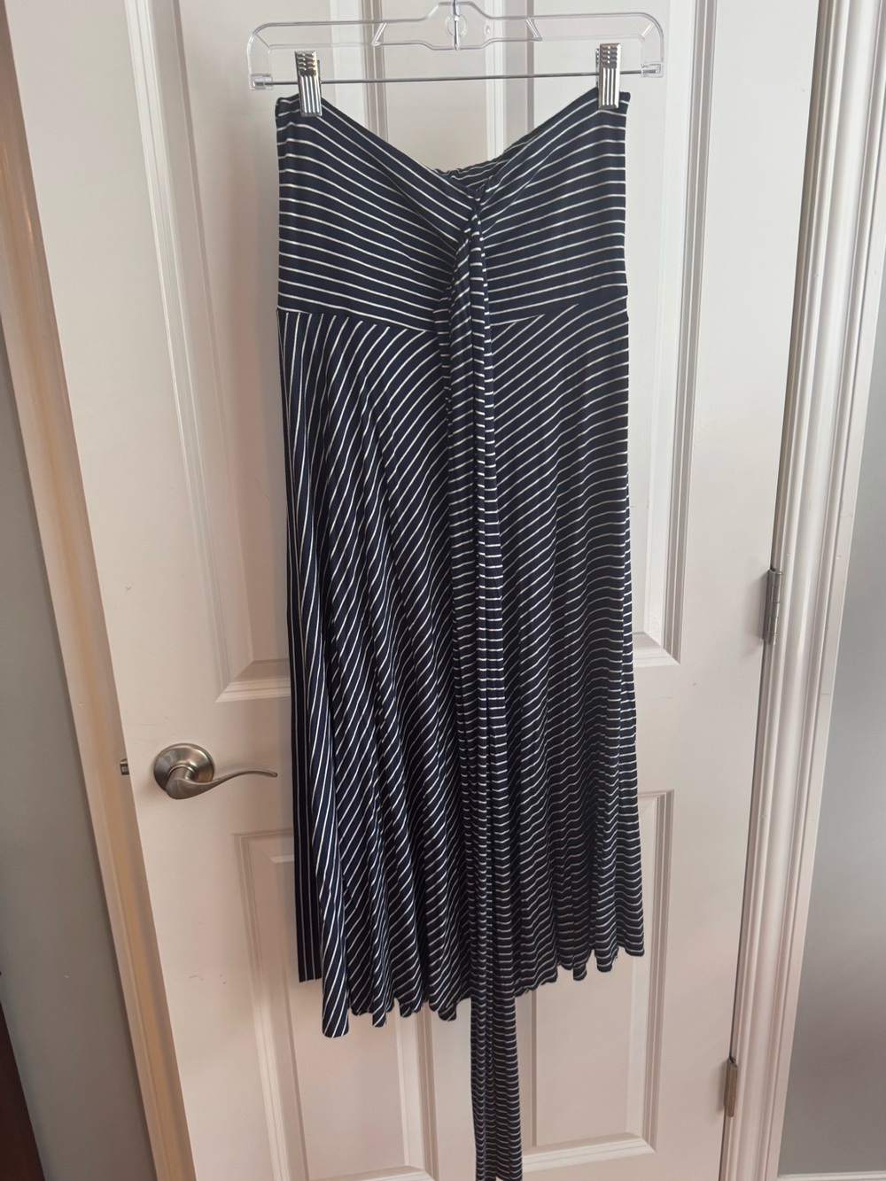 Navy and White Striped Dress/Skirt - Wear it Several Ways